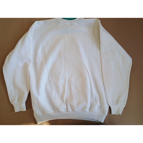 VTG Gopher Sport XL Sweatshirt Teddy Bear Collar Grandma White Crewneck USA - Picture 8 of 8